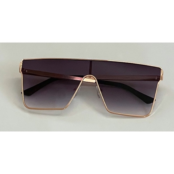 Rose Gold Oversized Square Sunglasses - Picture 1 of 2